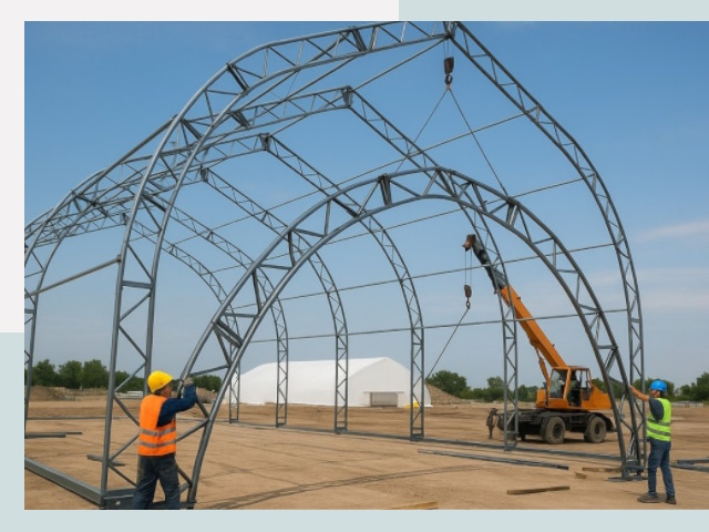 Монтаж ангаров в Оренбурге от 610 руб. - Надежно и быстро